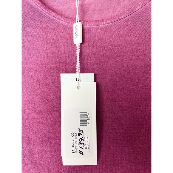 Scandal women’s tunic top 3/4 sleeve small / medium raspberry pink BoHo NWT - Picture 4 of 10